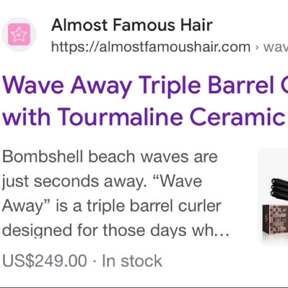 Wave Away Triple Barrel Curler with Tourmaline Ceramic Barrels - Picture 6 of 9
